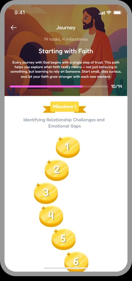 Journey lessons screen