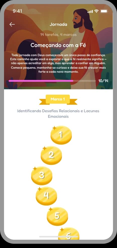 Ecrã de aulas da jornada